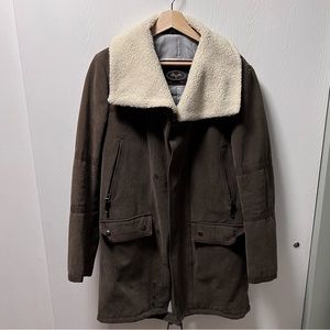 Zara Man Shearling coat sz Medium